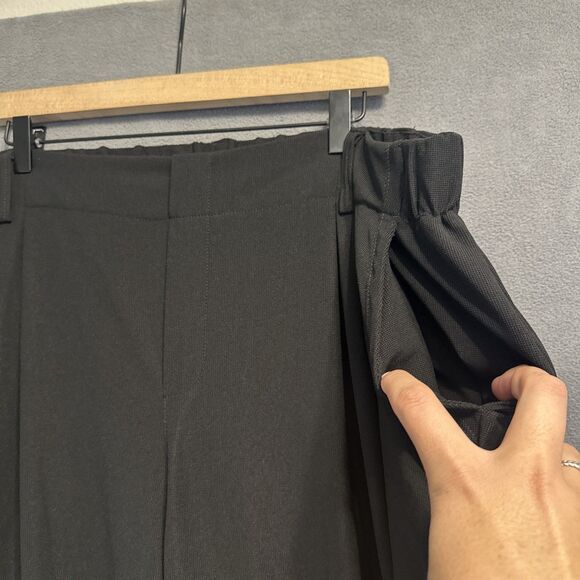 Halara Wide Leg Pull On Pants Elastic Waist Minimalist Office Size 2X Black - Picture 4 of 10
